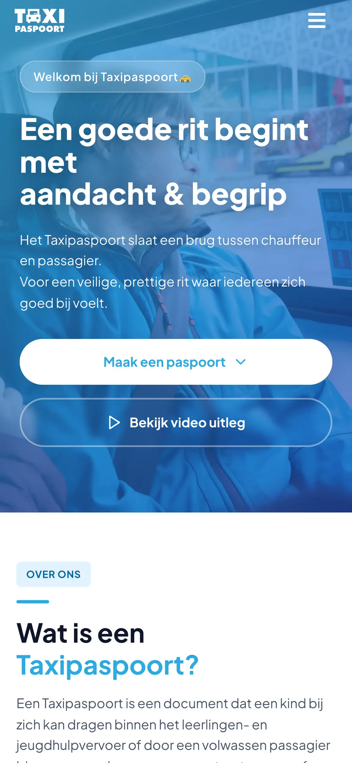 Taxipaspoort zakelijke website, een recente websitecase van Areza