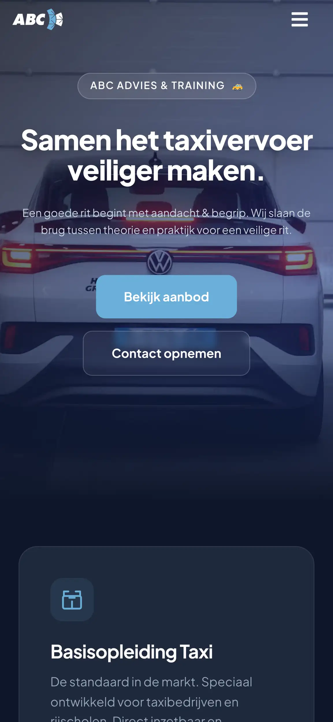 ABC Advies en Training website, een recente websitecase van Areza